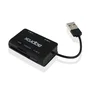 HUB APPROX APPHT8B NEGRO - 2 PUERTOS USB 2.0 + LECTOR MICROSD/SD - TAMAÑO COMPACTO - COMPATIBLE WINDOWS 7 / 8 / 10